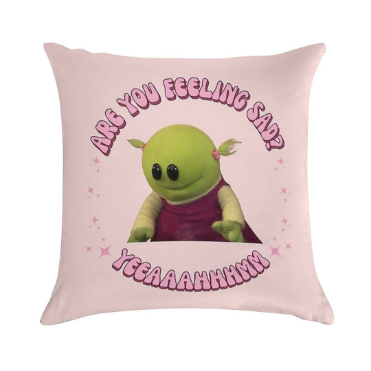 Are You Feeling Sad Nanalan Mona Soft Washable Throw Pillow