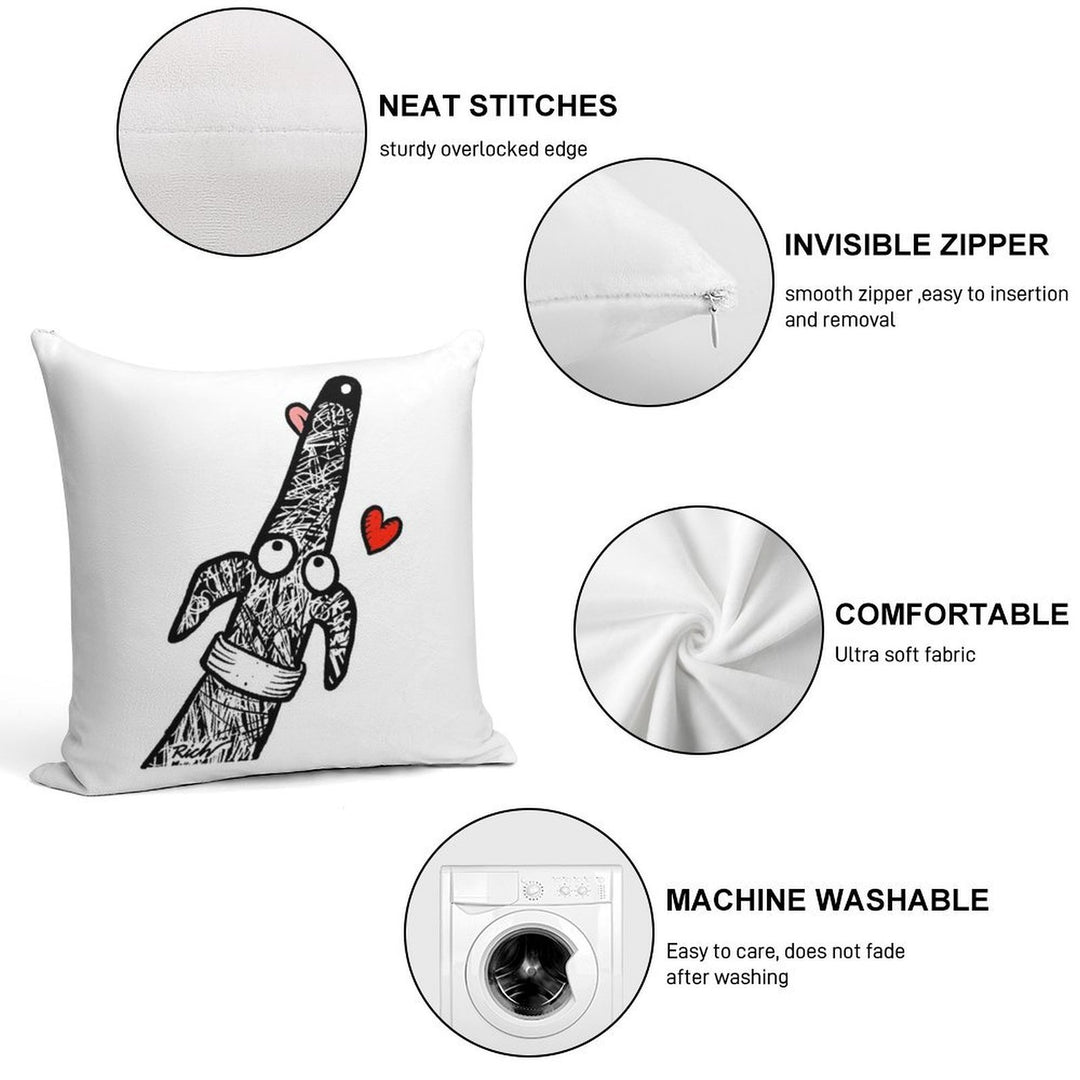 Scribblehound of Love Soft High-Density Material Throw Pillow