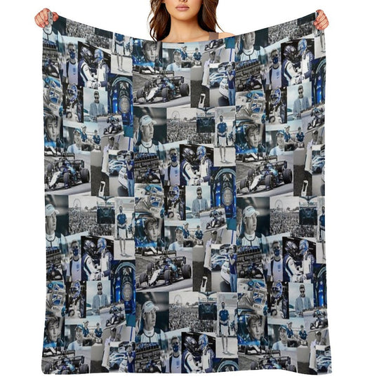 George Russle Williams Racing Collage All-season Throw Blanket