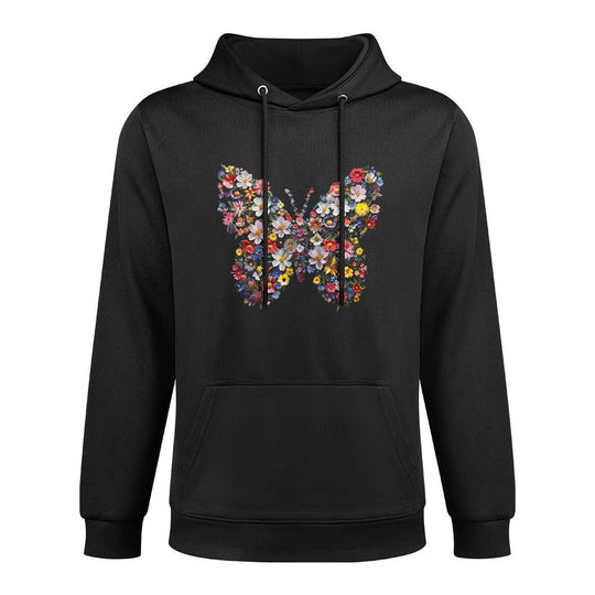 Graphic Beautiful Butterflies Flowers Funny Garden Design Shrink-Resistant Hoodie