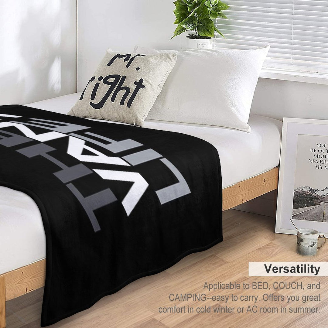 The Van Life Logo  Greyscale Comfort Throw Blanket