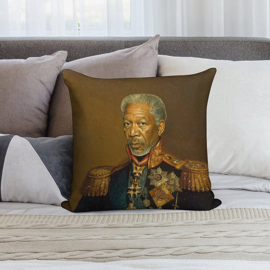 Morgan Freeman - Replaceface Soft Fade-Resistant Throw Pillow