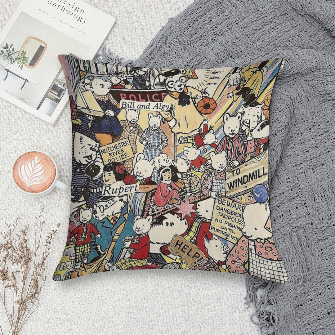 Rupert Bear Soft Shrink-Resistant Throw Pillow