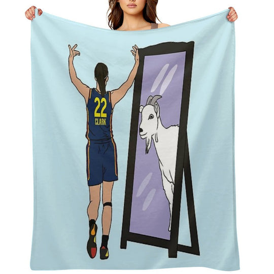 Caitlin Clark Mirror GOAT (Indiana) Premium Throw Blanket