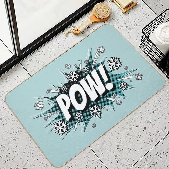 POW! Snow, The Deeper, The Better.  Versatile Bath Mat
