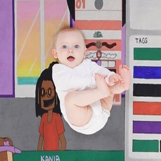 Child Labor Simulator Eco-conscious Throw Blanket