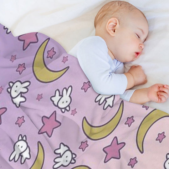 Sailor Moon - Usagi's Print Moon Bunny Blanket Wrinkle-free Throw Blanket