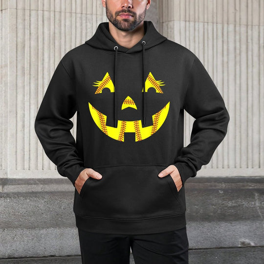 Jack O Lantern Softball Halloween Costume Mom Women Girls Casual Wear Hoodie
