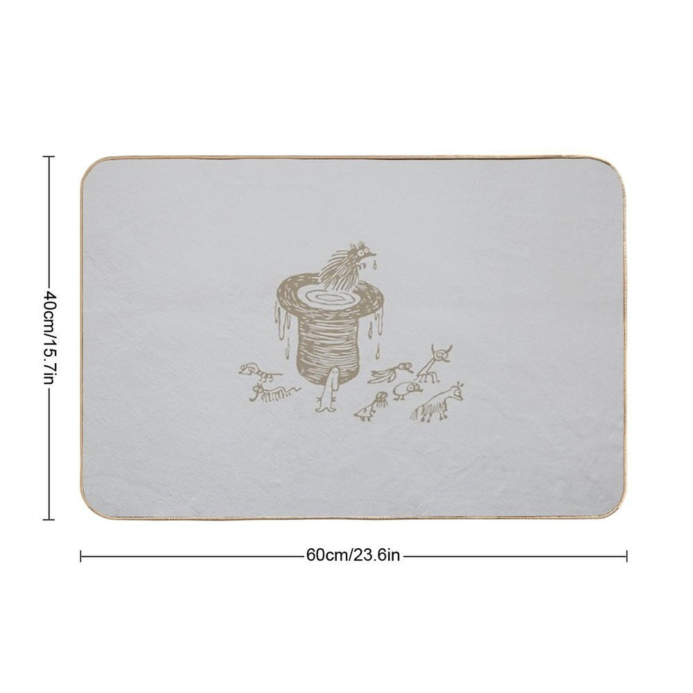Bad Language V2 (light Gray)  Non-Slip Bath Mat