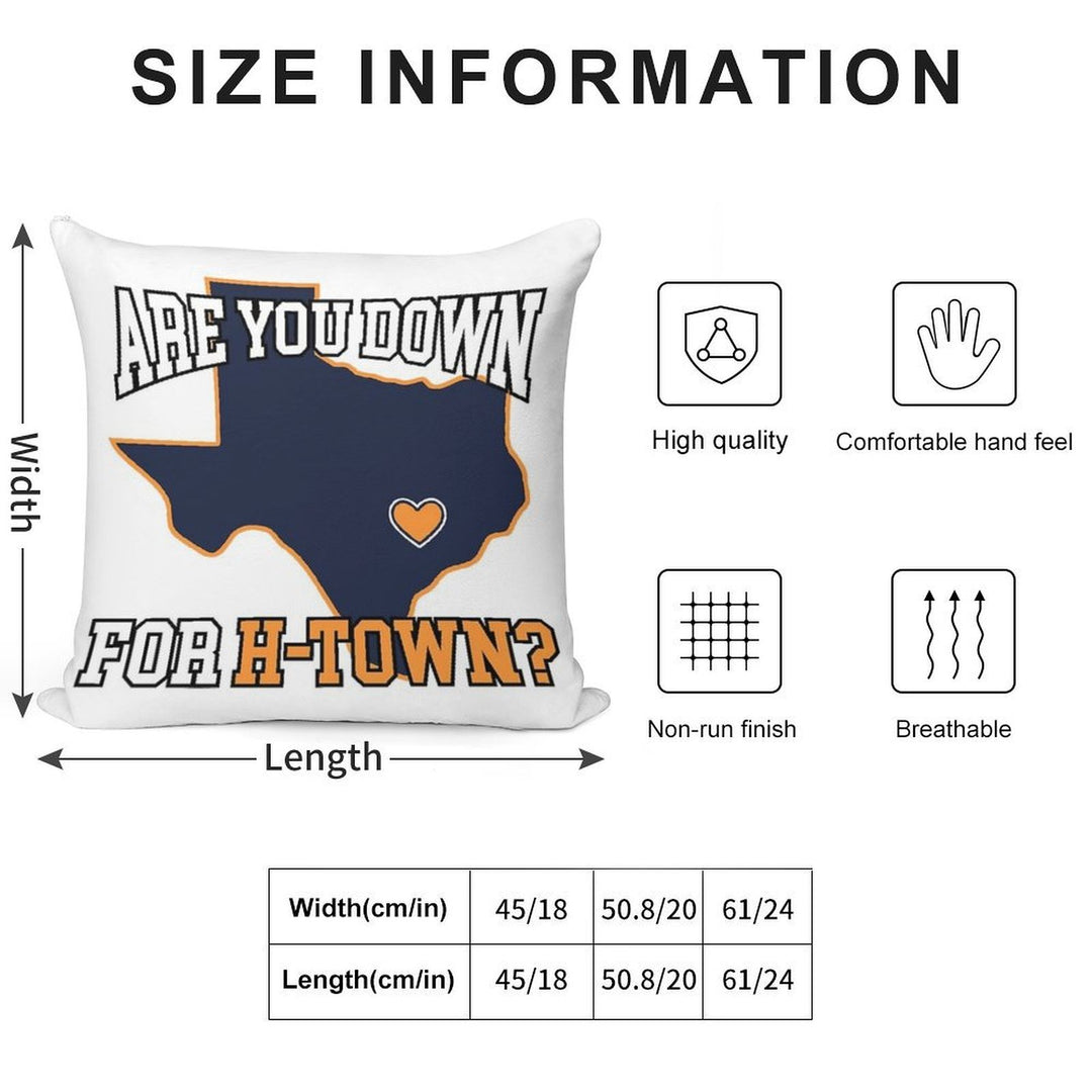 Are You Down For H-Town Soft Decorative Cover Throw Pillow