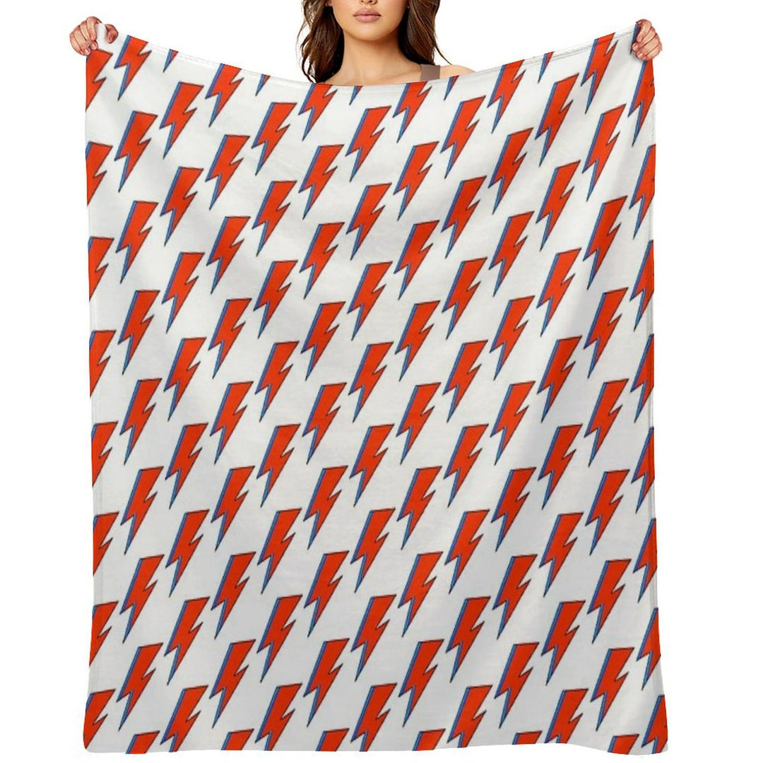 David Bowie Lightning Bolt Versatility Throw Blanket