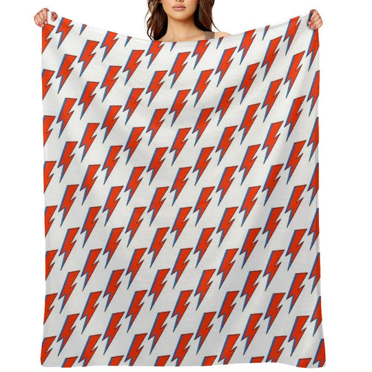 David Bowie Lightning Bolt Versatility Throw Blanket