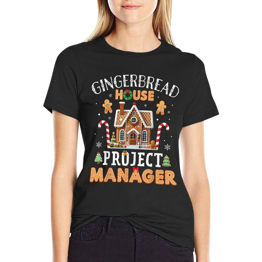 Gingerbread House Project Manager Cookie Baking Funny Xmas  Eco-friendly Material T-Shirt