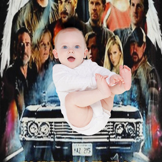 Supernatural Characters Sustainable Throw Blanket