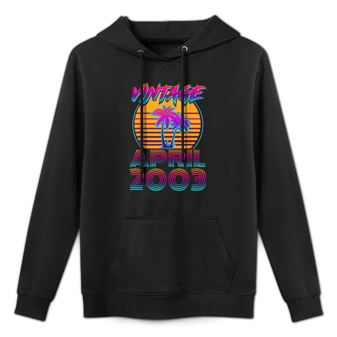 21 Years Old Retro Vintage Funny April 2003 21st Birthday Versatile Streetwear Hoodie