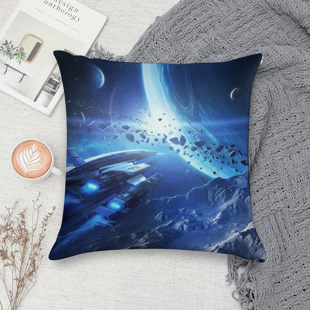 Mass Effect Normandy SR2 Soft Short Plush Fabric Throw Pillow