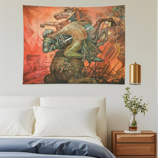 The Fusion of Two Cultures, by Jorge González Camarena Tapestry