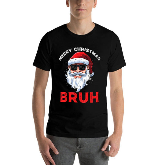 Merry Christmas Bruh Meme Funny Saying for Brother Boys Men  Quick-drying T-Shirt