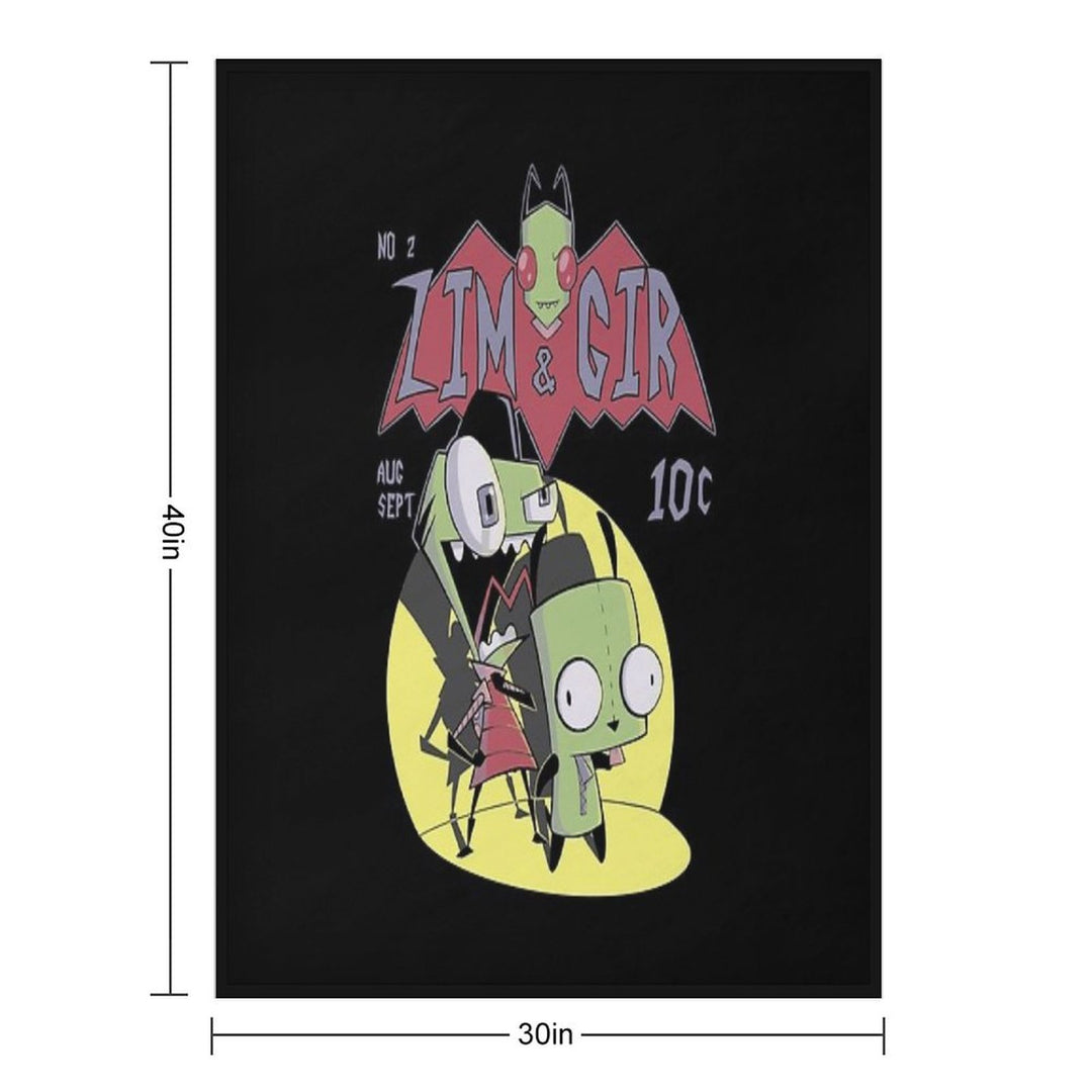 Zim And Gir Travel-friendly Throw Blanket