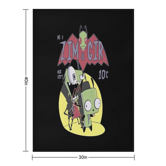 Zim And Gir Travel-friendly Throw Blanket