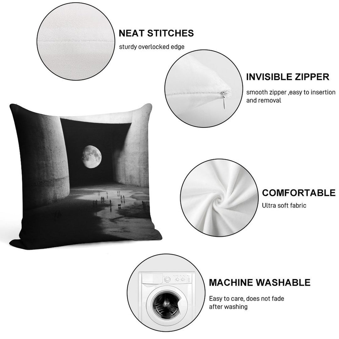 To The Moon Soft Warmth Comfort Throw Pillow