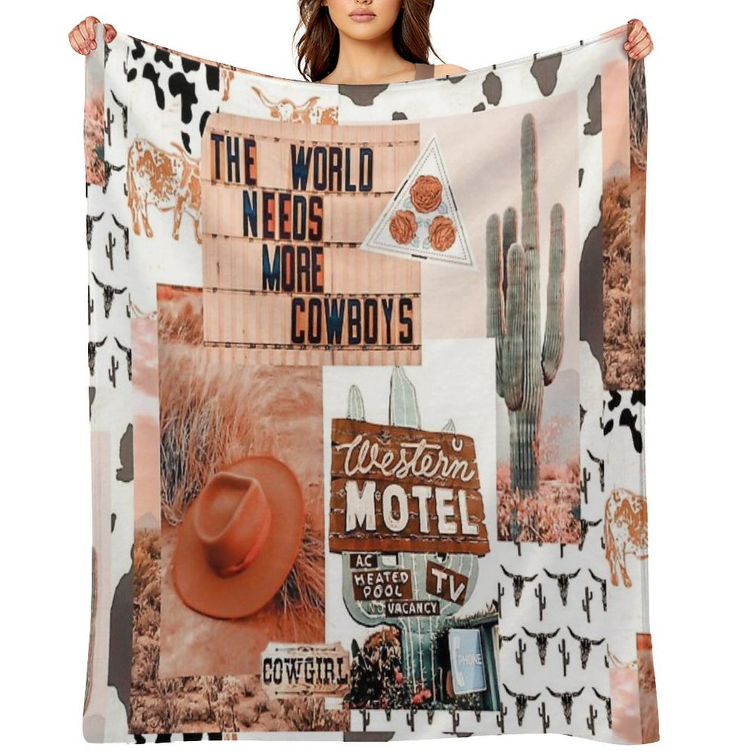 Western, Cowgirl Collage Art  Pinterest, Yeehaw Collage Quick-dry Throw Blanket