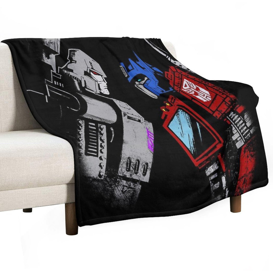 Optimus Prime Megatron Transformers Full Color Travel-friendly Throw Blanket