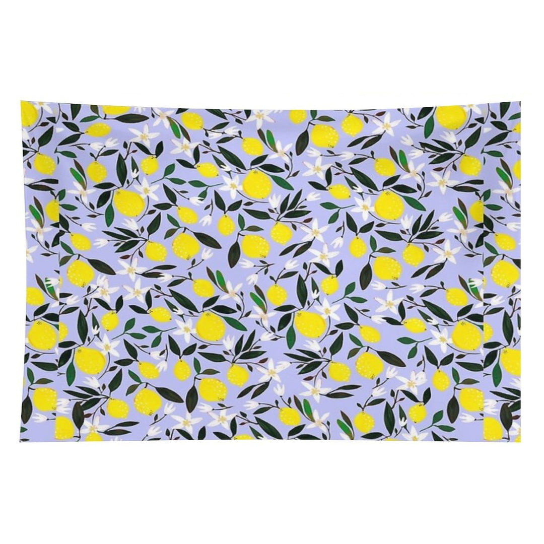 Lemons Blue Tapestry