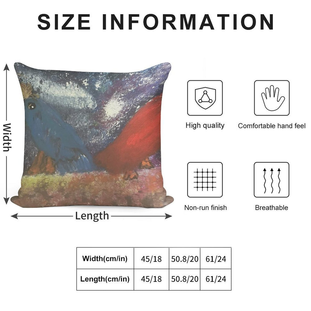Cosmic Companions Soft Durable Construction Throw Pillow