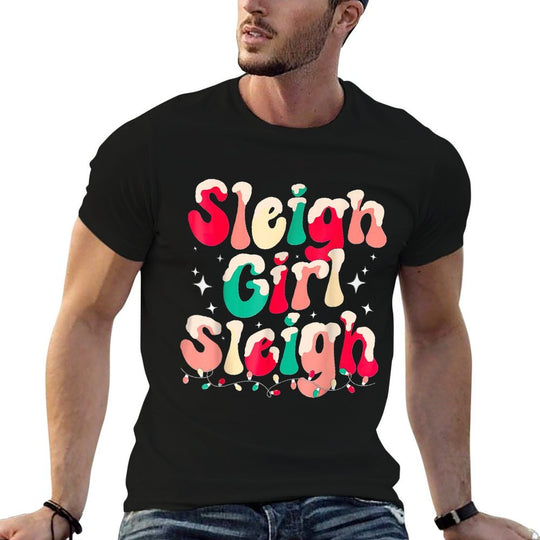 Sleigh Girl Sleigh Christmas Womens Pajamas  Eco-friendly Material T-Shirt