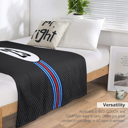 Racing Stripes Carbon Background 23 Velvety-soft Throw Blanket