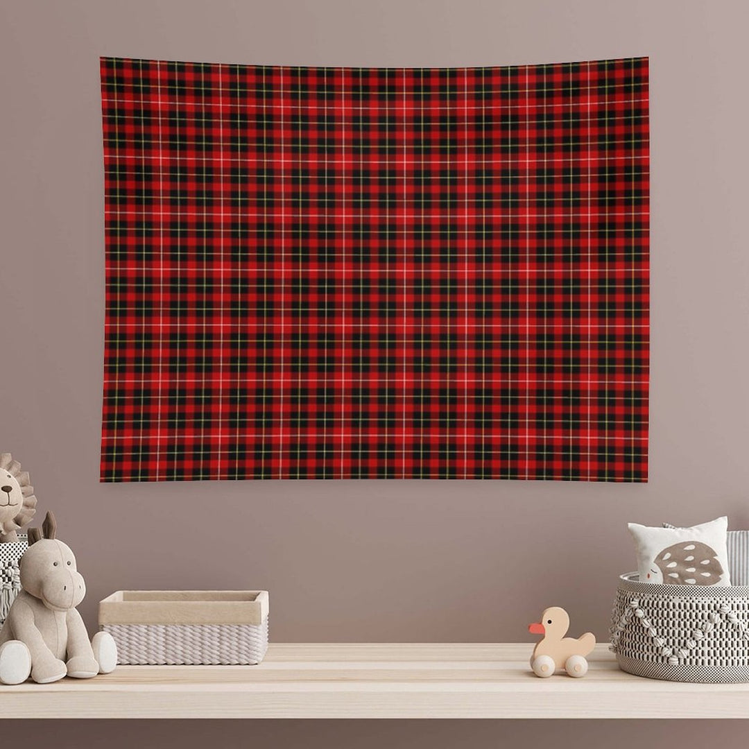 O'Connell Tartan Red And Black Irish Plaid Tapestry