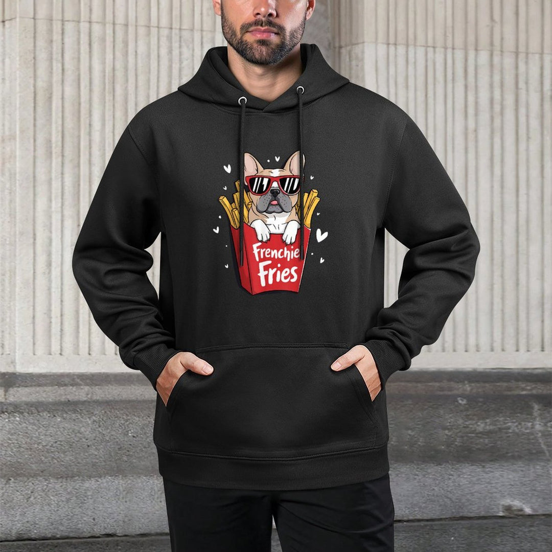 Frenchie Fries French Bulldog Pilling-Resistant Hoodie