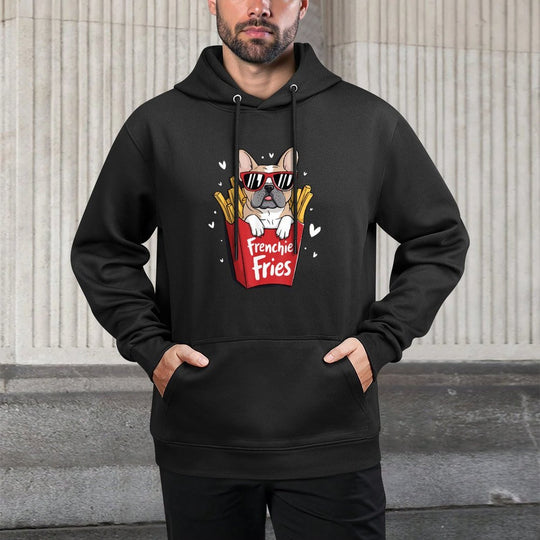 Frenchie Fries French Bulldog Pilling-Resistant Hoodie