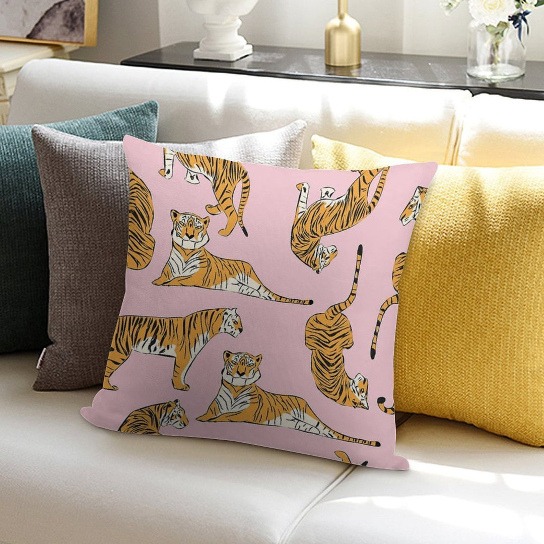 Tiger Pattern 001 Soft Multiple Sizes Throw Pillow