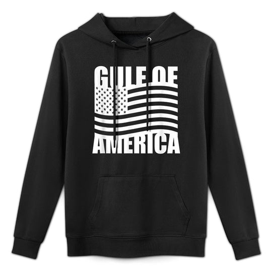 Gulf of United States of America USA Flag Patriotic Kangaroo Pocket Hoodie