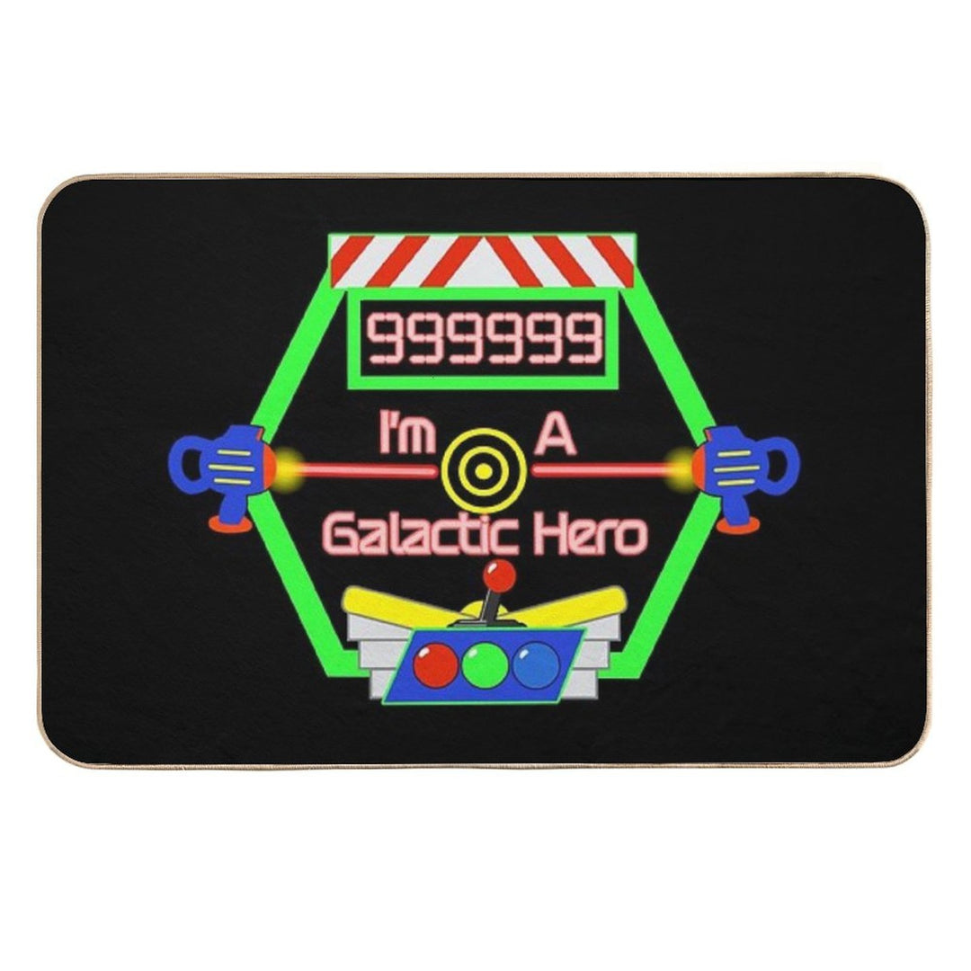 Galactic Hero High Score Theme Park Ride Durable Bath Mat
