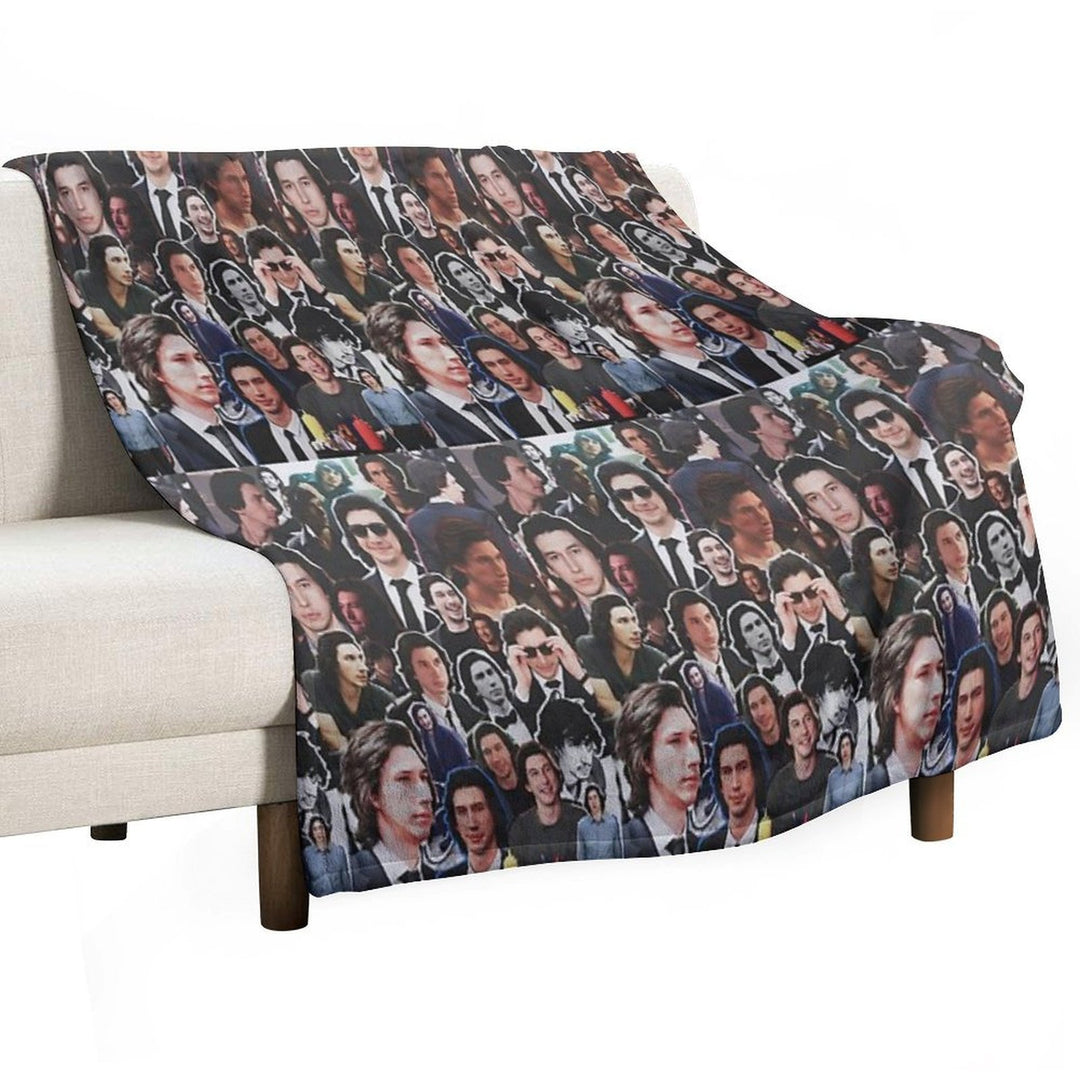 Assorted Adam Driver Collage Eco-conscious Throw Blanket