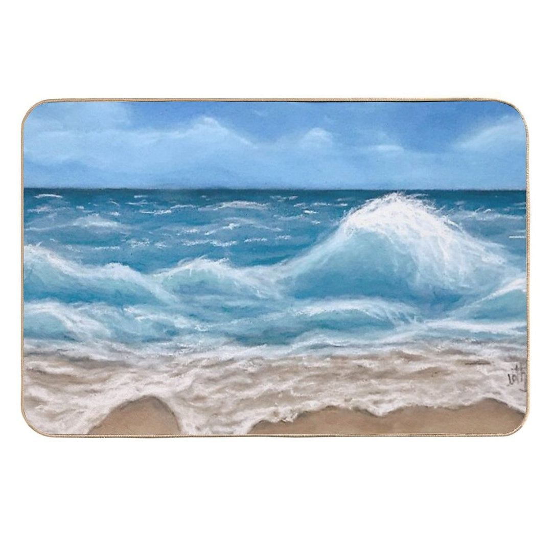 Beach Ocean Wave  Long-Lasting Bath Mat