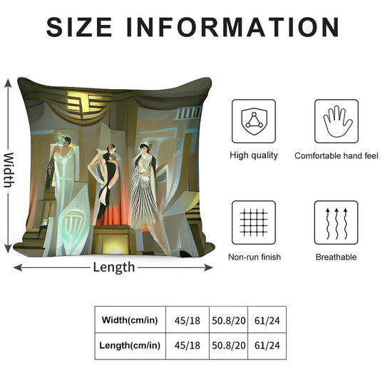Art Deco Fashion Soft Warmth Comfort Throw Pillow