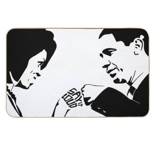 SAY IT LOUD Obama Fist Bump  Long-Lasting Bath Mat