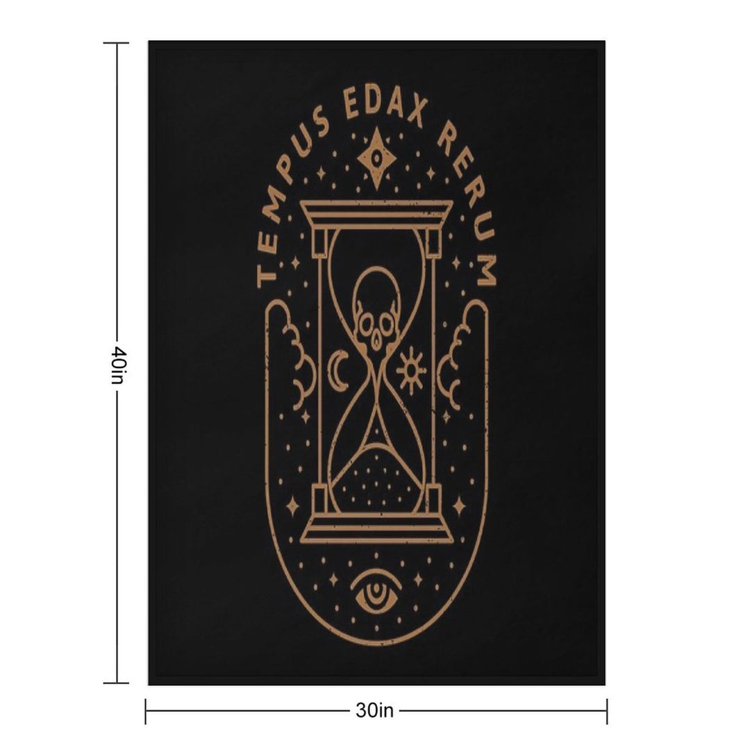 Tempus Edax Rerum Quick-dry Throw Blanket