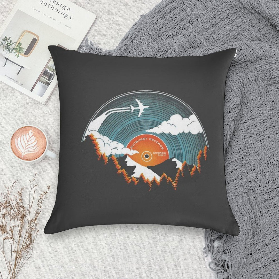 Sunburst Records Redux Soft Easy Maintenance Throw Pillow