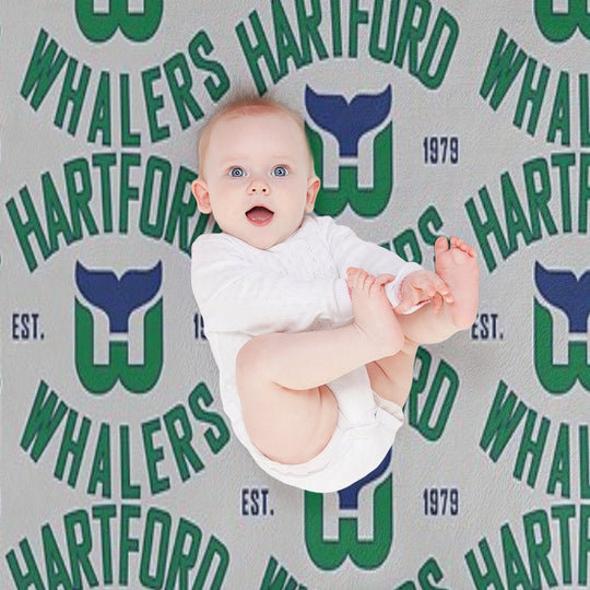 Hartford Whalers CT Compact Throw Blanket