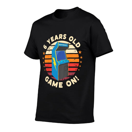 6 Year Old Birthday Wear Retro Arcade Game On Arcade Theme  Vintage-inspired T-Shirt