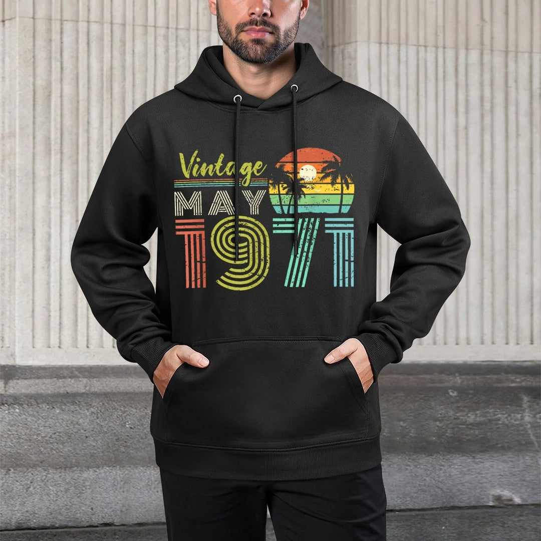 50th Birthday Vintage May 1971 Fifty Years Old Durable Construction Hoodie
