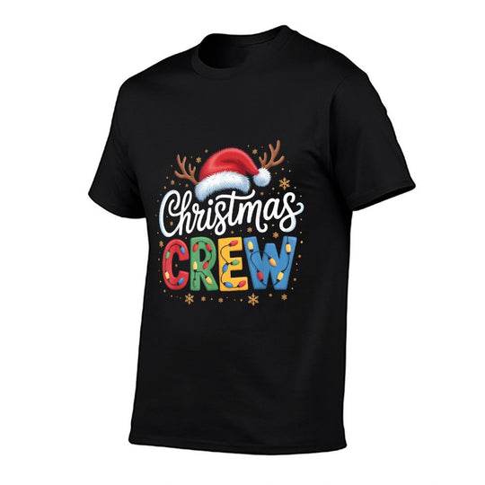 Christmas Crew Matching Family Xmas Party Men Women Kids  Oversized Silhouette T-Shirt