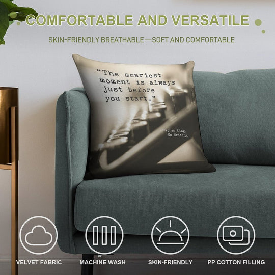 The Scariest Moment Soft Reinforced Edging Throw Pillow