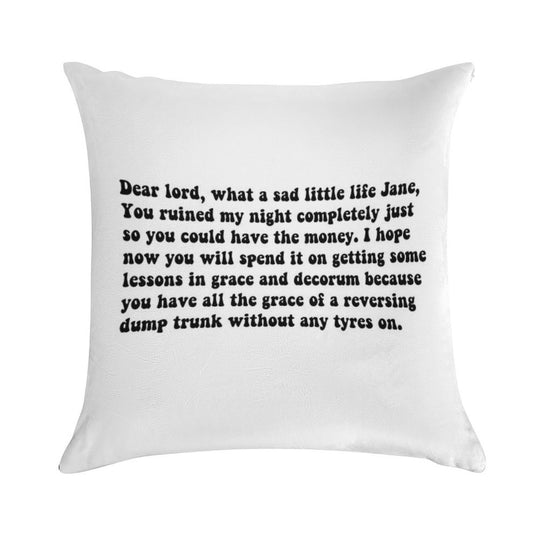 What A Sad Little Life Jane Soft Shrink-Resistant Throw Pillow