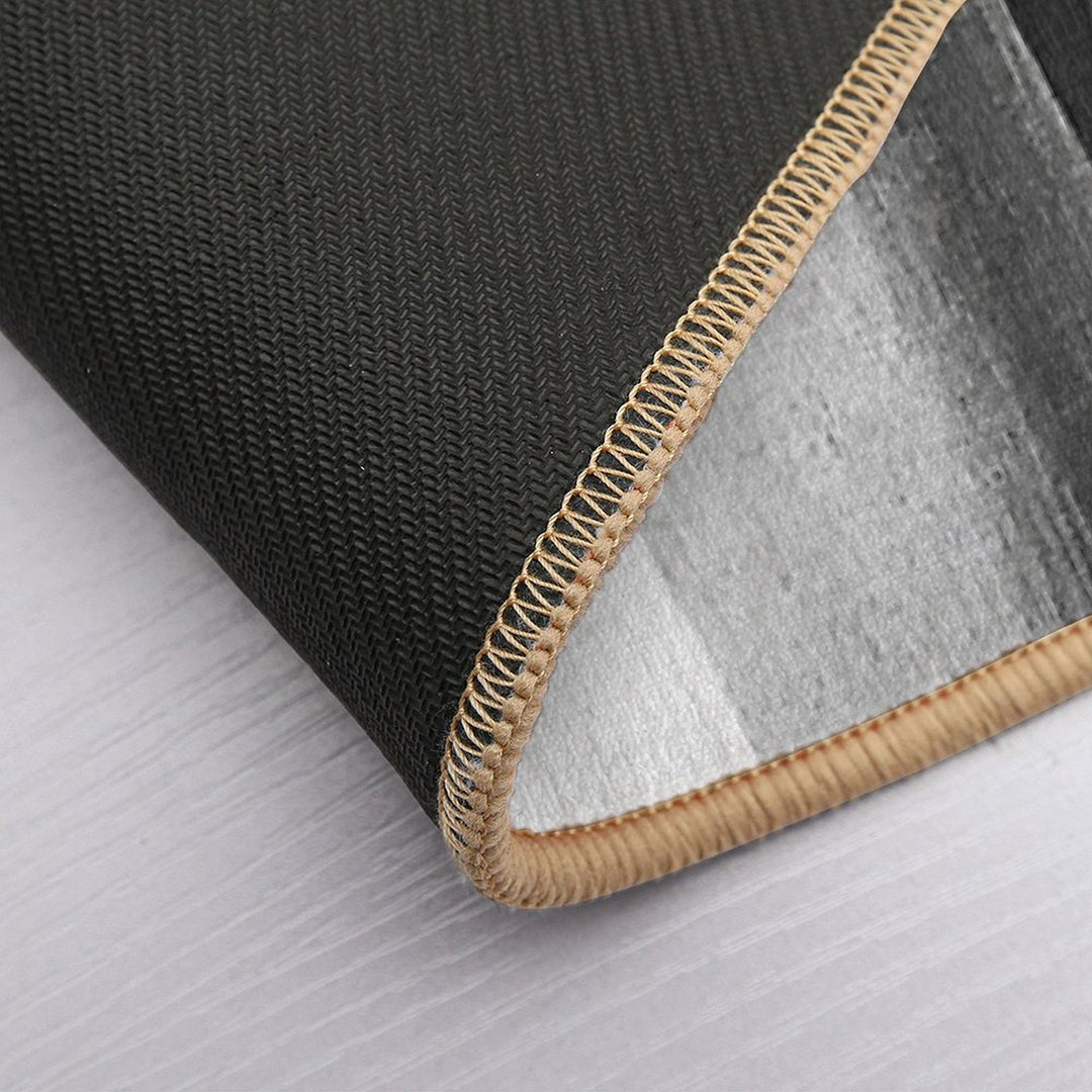 Contemporary Modern Black, White And Gray Abstract Streaks  Stain-Proof Bath Mat